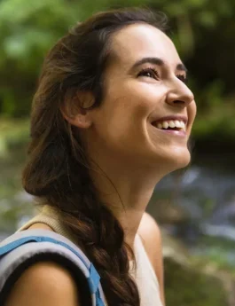 Young woman smiling in nature